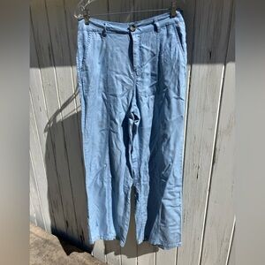 Industry Republic Size 10 Chambray Wide Leg Tencel Pants NWT